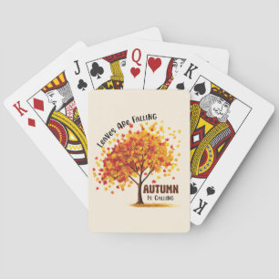 Leaves Are Falling, Autumn Is Calling – Cosy Fall Playing Cards