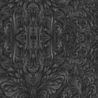 Leaves Art Wood Carving Ornaments Black