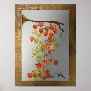 Leaves - Autumn Leaves Abstract Design Poster