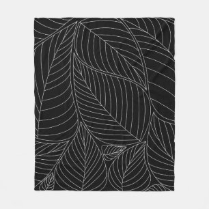 Leaves background pattern. - Illustration, Formal Fleece Blanket