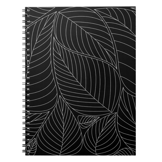Leaves background pattern. - Illustration, Formal  Notebook (Front)