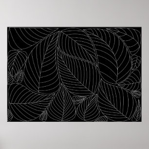 Leaves background pattern. - Illustration, Formal  Poster