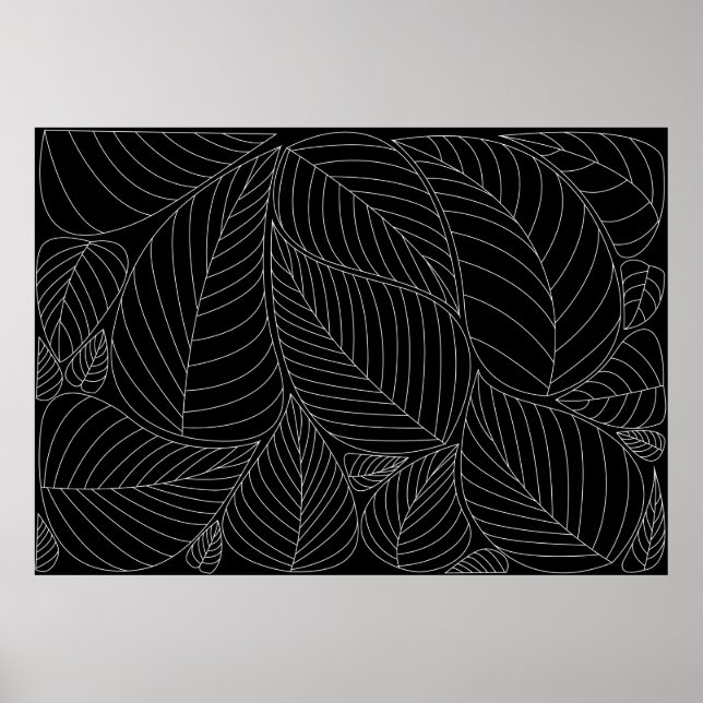 Leaves background pattern. - Illustration, Formal  Poster (Front)