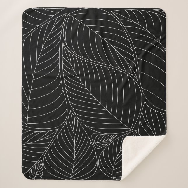 Leaves background pattern. - Illustration, Formal  Sherpa Blanket (Front)