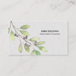 Leaves Berries Herbal Medicine Herbs Business Card