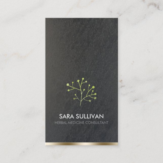 Leaves Berries Herbal Medicine Herbs Business Card (Front)