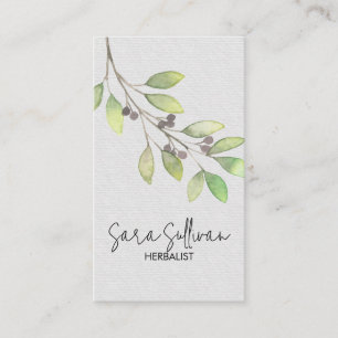 Leaves Berries Herbal Medicine Herbs Business Card