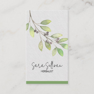 Leaves Berries Herbal Medicine Herbs Business Card