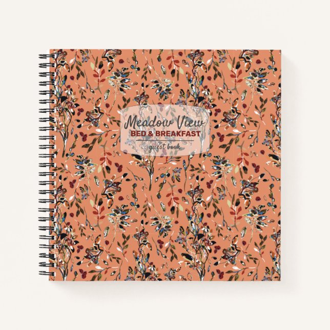 Leaves Berries Orange Vacation Rental Guest Book (Front)