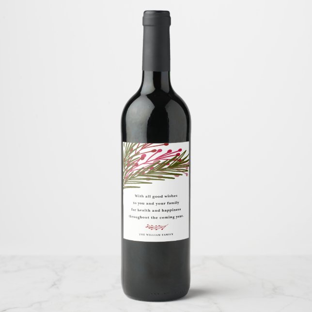 Leaves & Berries Wine Label (Front)
