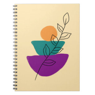 Leaves boho illustration notebook