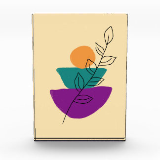 Leaves boho illustration  photo block