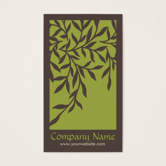 Leaves Business Card (Green)