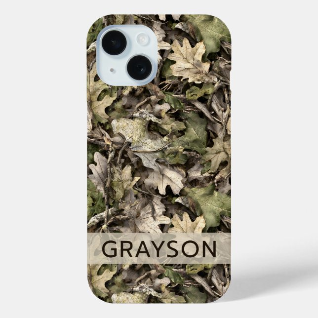 Leaves Camouflage Personalised Case-Mate iPhone Case (Back)