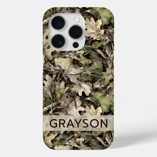 Leaves Camouflage Personalised Case-Mate iPhone Case (Back)