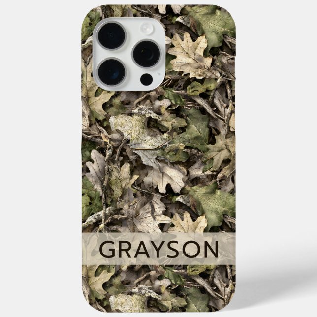 Leaves Camouflage Personalized Case-Mate iPhone Case (Back)