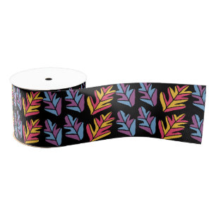 Leaves Colourful Foliage Grosgrain Ribbon