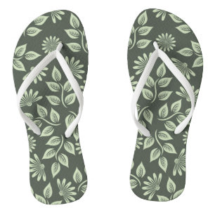 leaves design lovers flip flops
