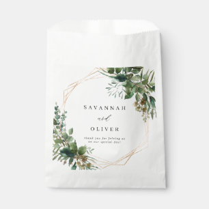 Leaves & Eucalyptus Gold Wedding Favour Bags