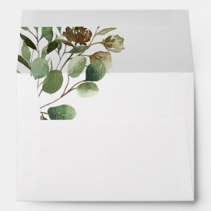 Leaves & Eucalyptus Rustic Envelope