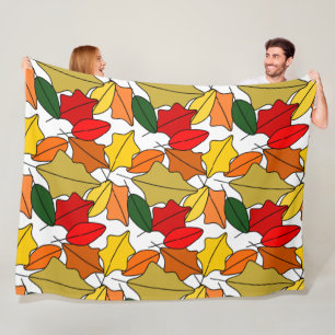 Leaves Fleece Blanket