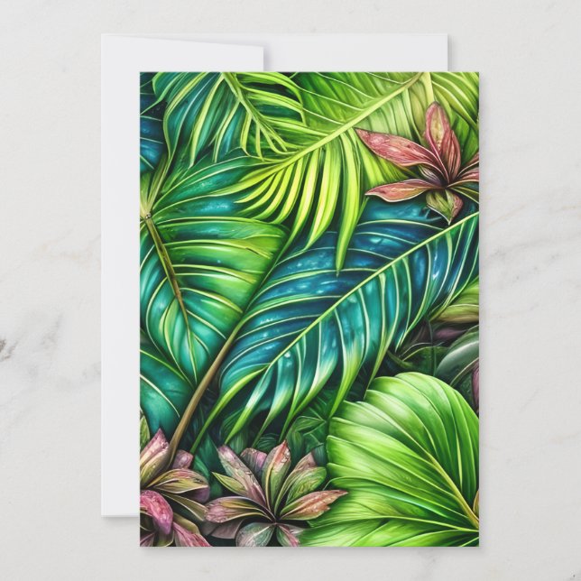 Leaves Graphic Invitation (Front)