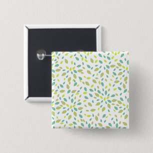 Leaves (Green) 15 Cm Square Badge