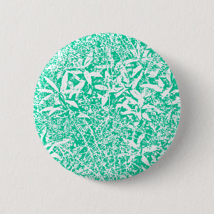 leaves (green and white) 6 cm round badge