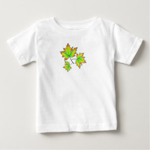  Leaves green leaf red leaf yellow leaf Baby T-Shirt
