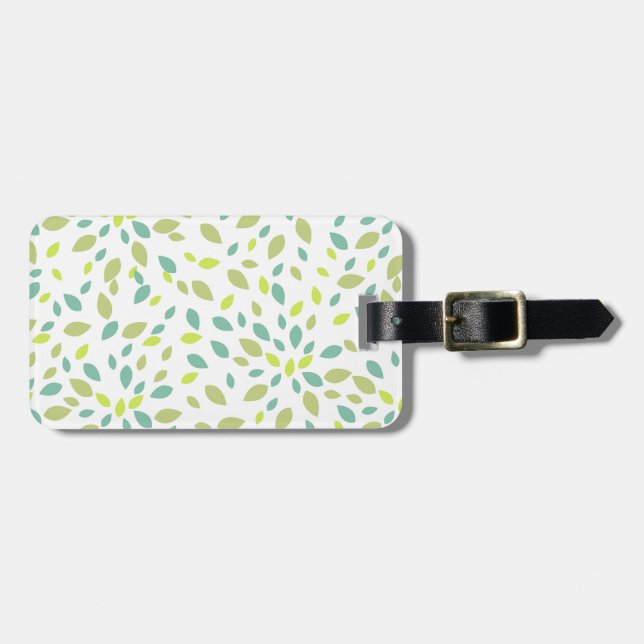 Leaves (Green) Luggage Tag (Front Horizontal)