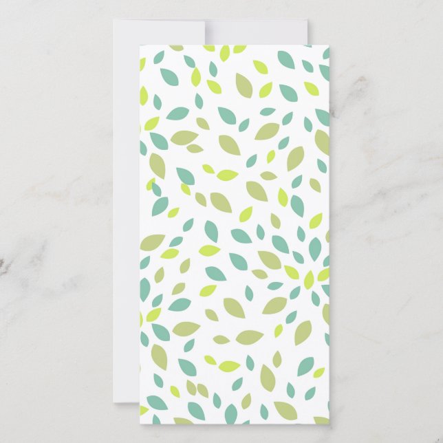 Leaves (Green) Thank You Card (Front)