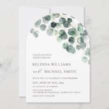Leaves Greenery Watercolor Flowers Modern Arch