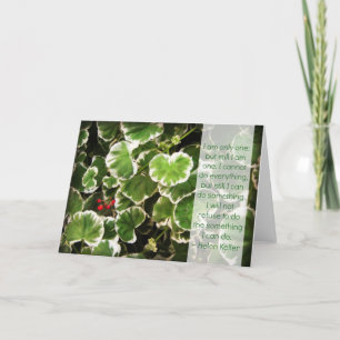 Leaves & Helen Keller Quote Card