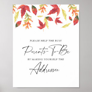 Leaves - Help the Busy Parents-to-Be Addressee Poster