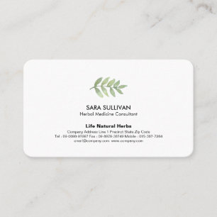 Leaves Herbal Medicine Herbs  Business Card
