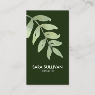 Leaves Herbal Medicine Herbs  Business Card