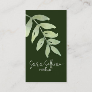 Leaves Herbal Medicine Herbs  Business Card