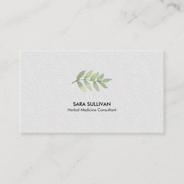 Leaves Herbal Medicine Herbs  Business Card (Front)