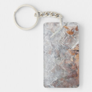 Leaves In Ice (Gold) Key Ring