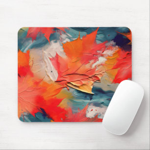 Leaves In The Wind – Abstract Autumn Motion Mouse Mat