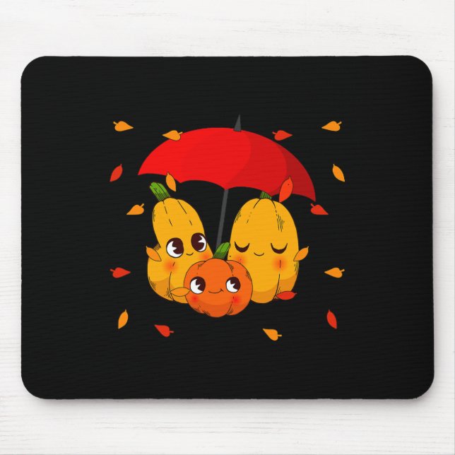 Leaves Lattes Pumpkin Spice Fall Autumn Halloween  Mouse Mat (Front)