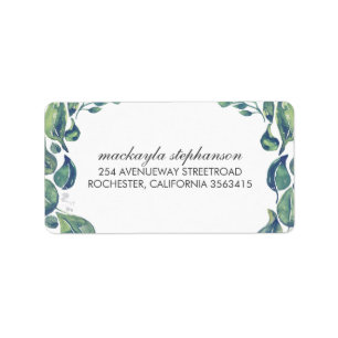 Leaves Laurel Wreath Wedding Label