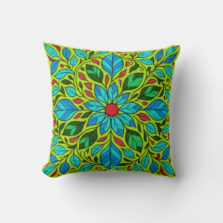 Leaves Mandala Design  Cushion