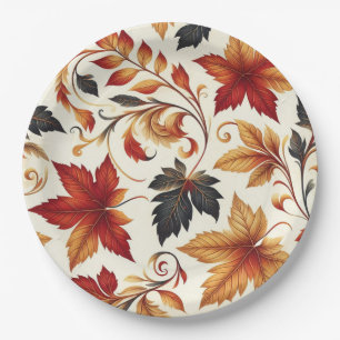 Leaves of Autumn Paper Plate
