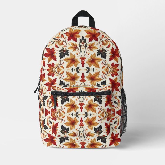 Leaves of Autumn Printed Backpack (Front)