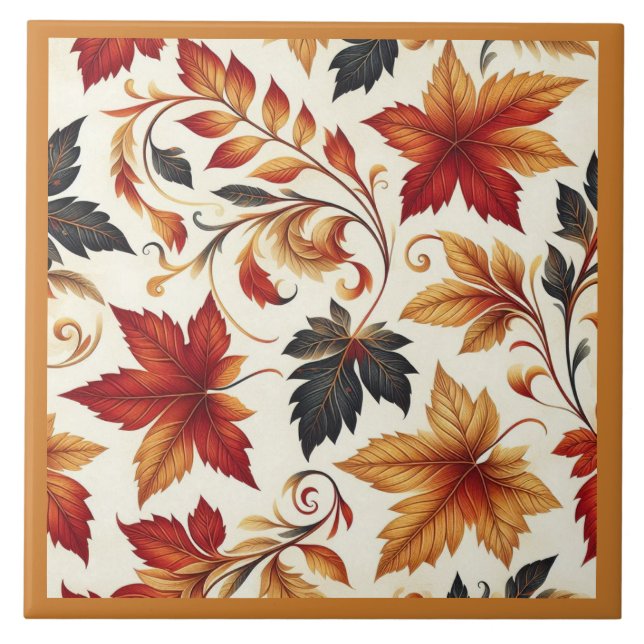 Leaves of Autumn Tile (Front)