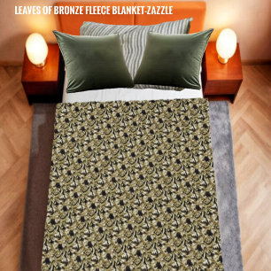Leaves Of Bronze Fleece Blanket