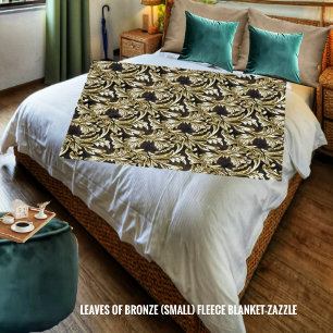 Leaves Of Bronze Fleece Blanket