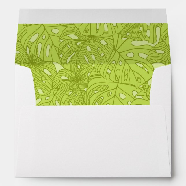 Leaves of Palm Tree Envelope (Back (Bottom))