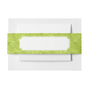 Leaves of Palm Tree Invitation Belly Band